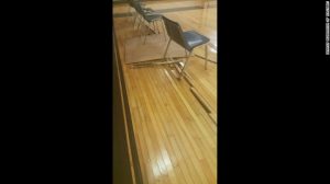 An example of an un-repaired gym floor in the Detroit  Public School System, which can be considered a safety hazard 